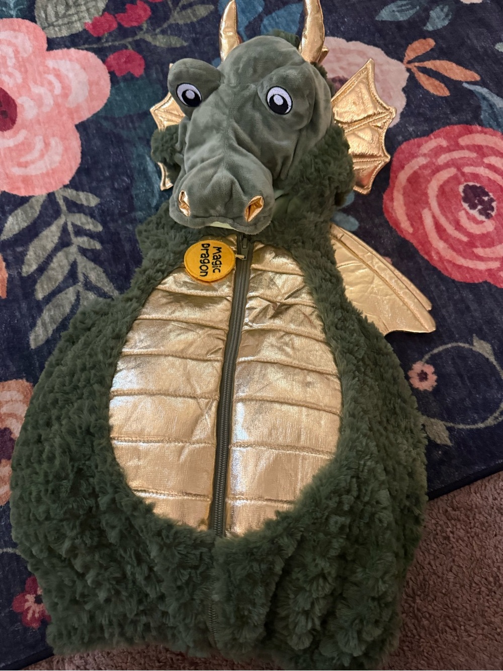 Ministry of Rascals. Baby Magic Dragon Costume 24M Halloween Costume Green Gold